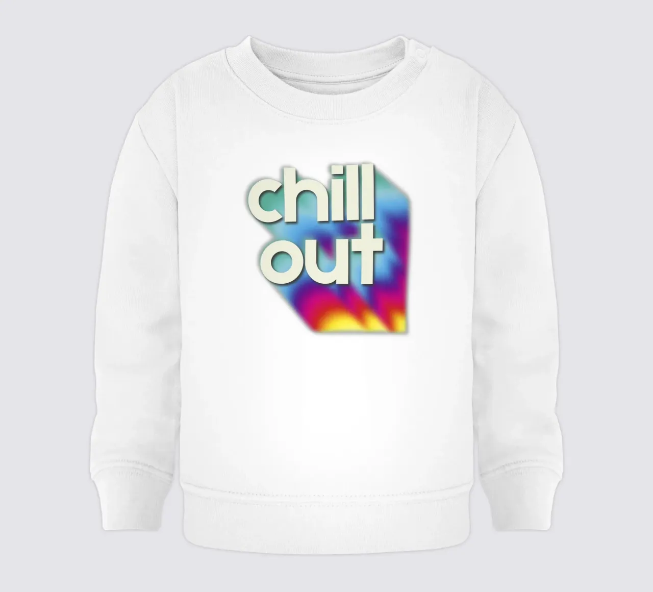 Chill Out Relaxing Typography Rainbow Aura Art felpa neonato da showmemars