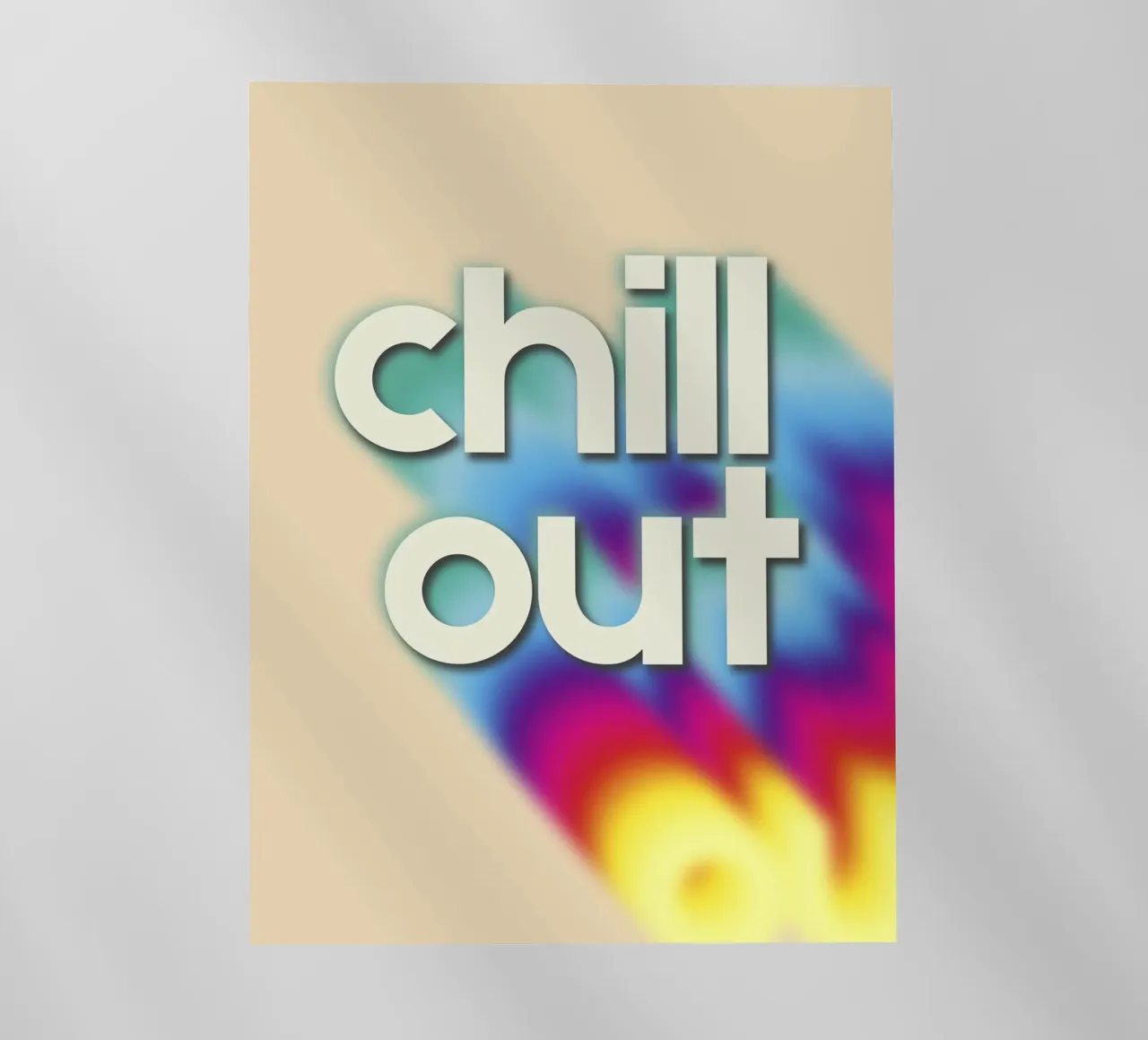 Chill Out Relaxing Typography Rainbow Aura Art pellicola backlit da showmemars