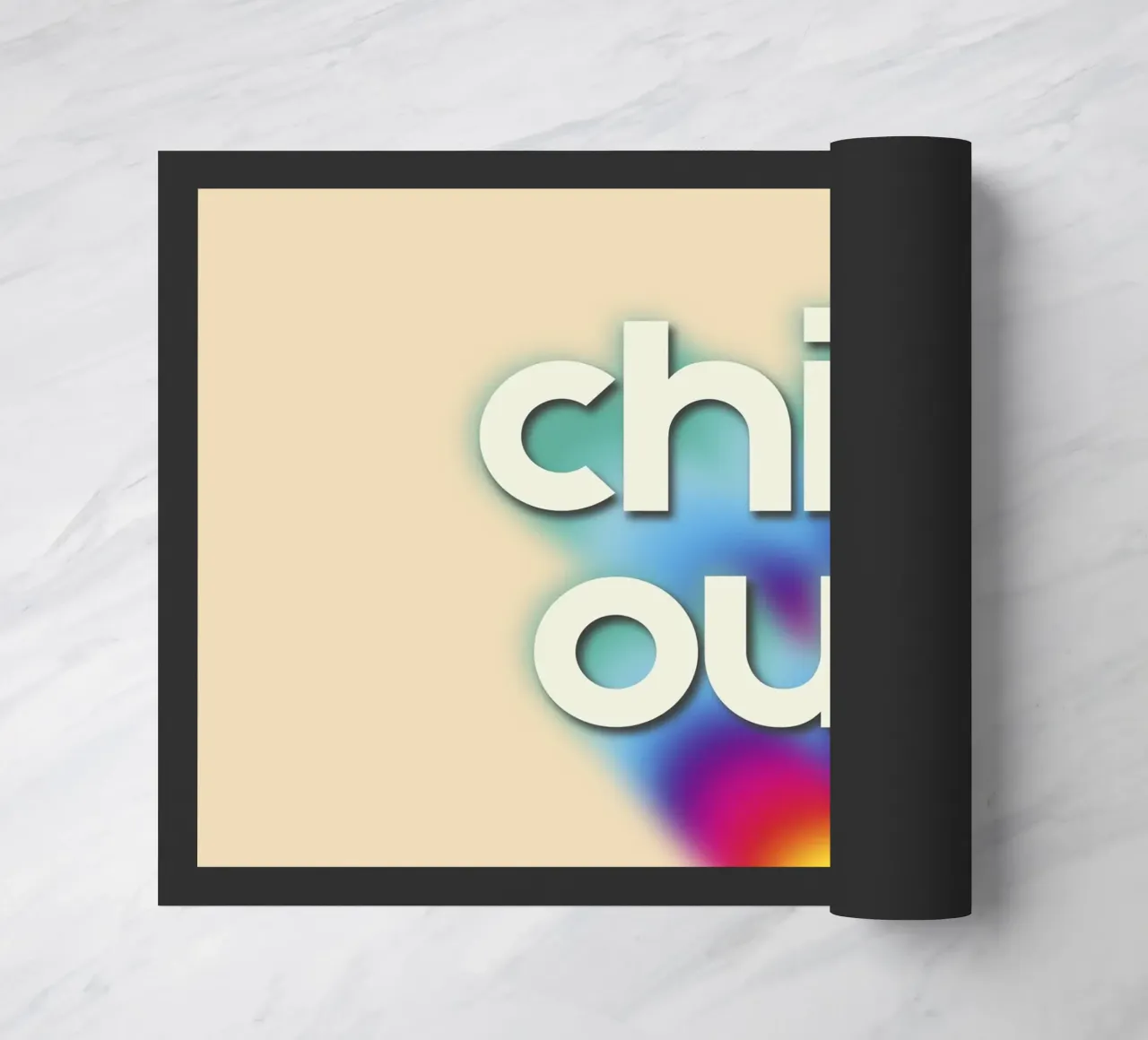 Chill Out Relaxing Typography Rainbow Aura Art zerbino da showmemars