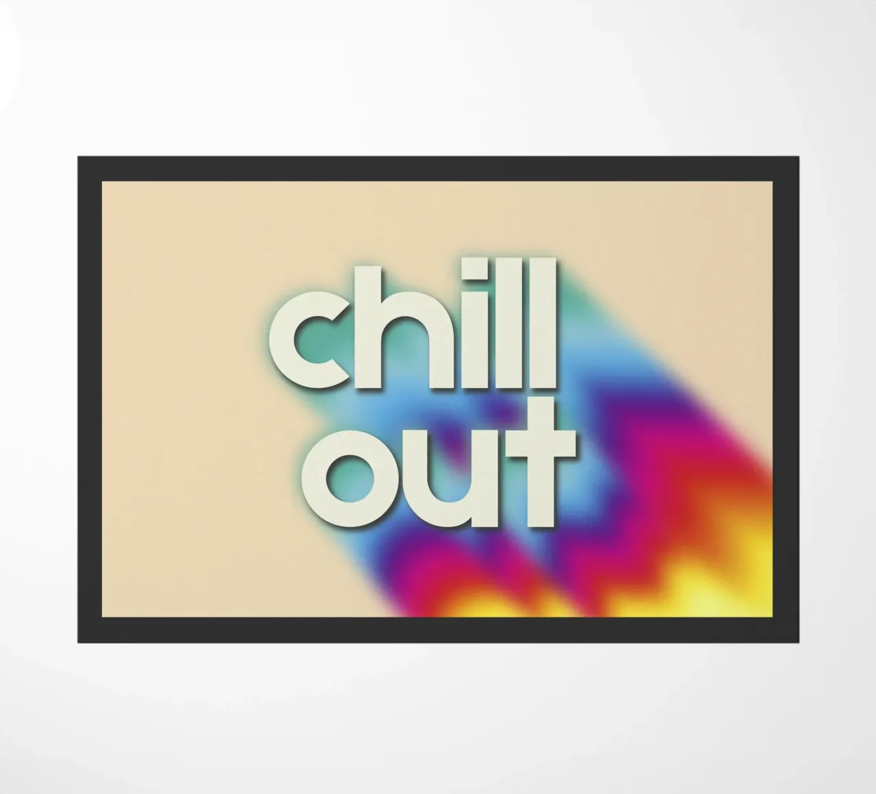 Chill Out Relaxing Typography Rainbow Aura Art zerbino da showmemars