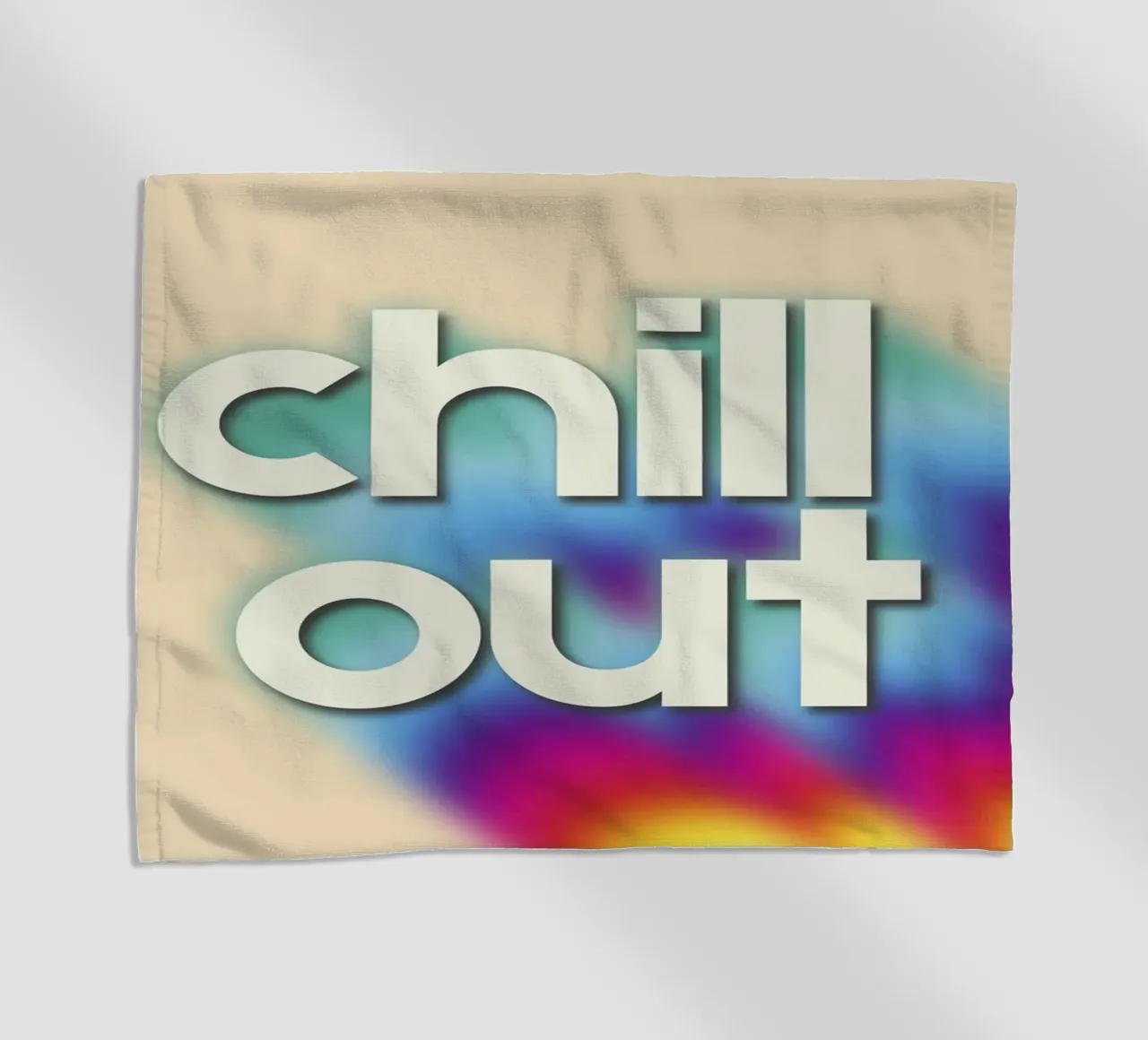 Chill Out Relaxing Typography Rainbow Aura Art telo mare da showmemars