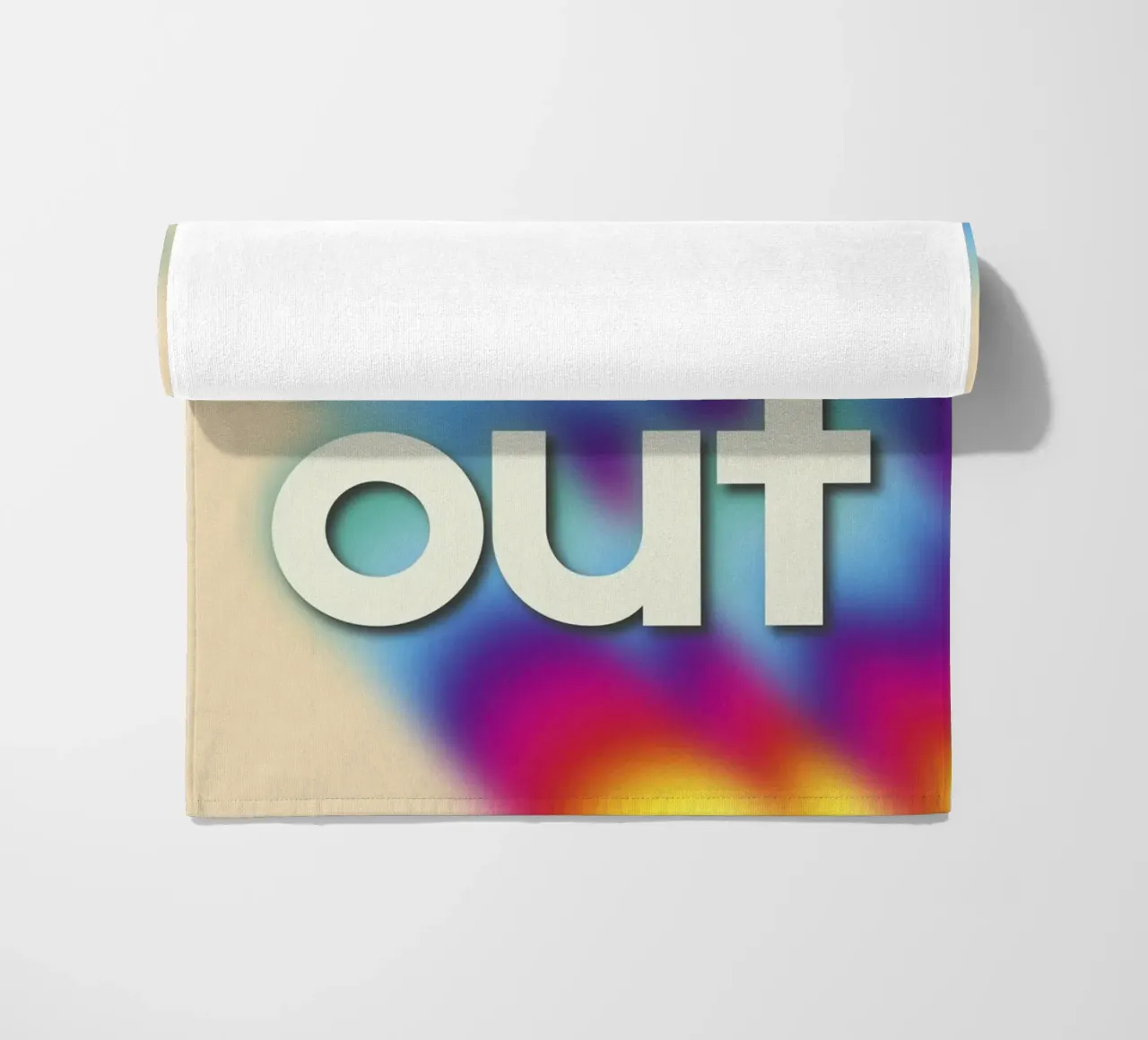 Chill Out Relaxing Typography Rainbow Aura Art telo mare da showmemars