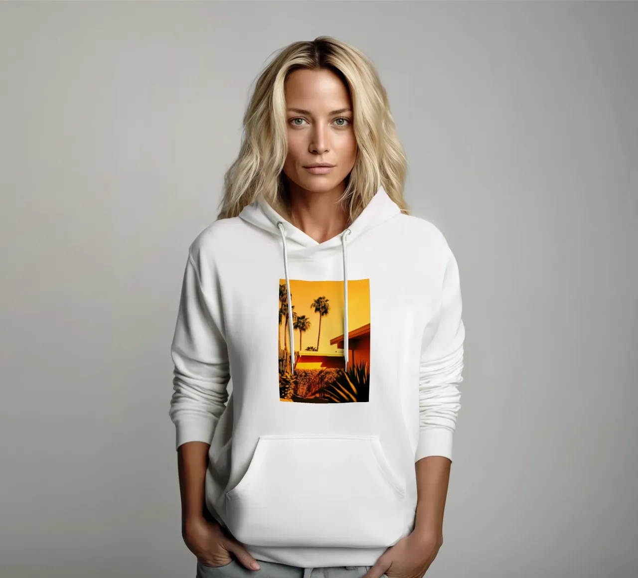 Sun & Palm Spring felpa con cappuccio da Affiches Minimalistes