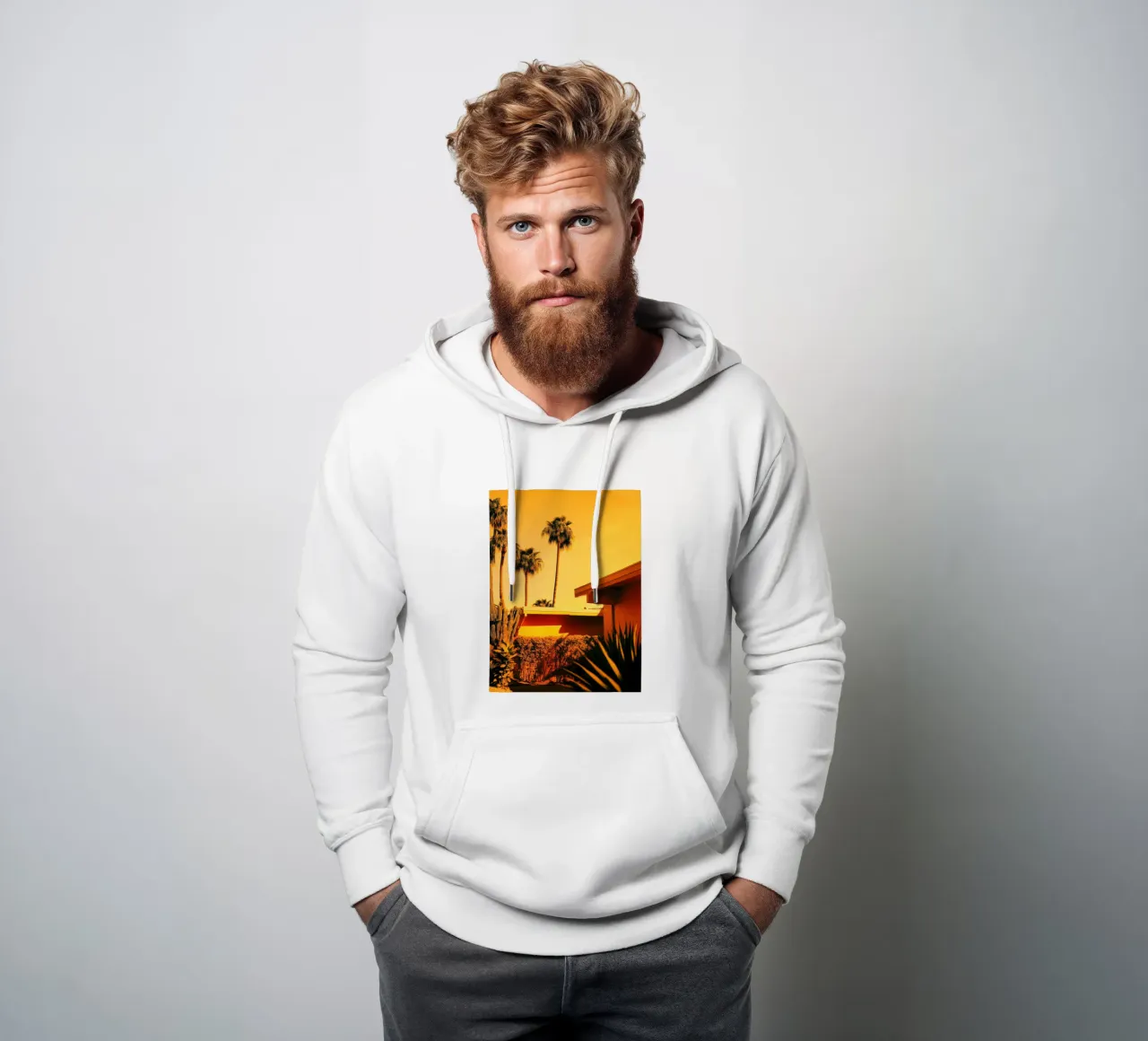 Sun & Palm Spring felpa con cappuccio da Affiches Minimalistes