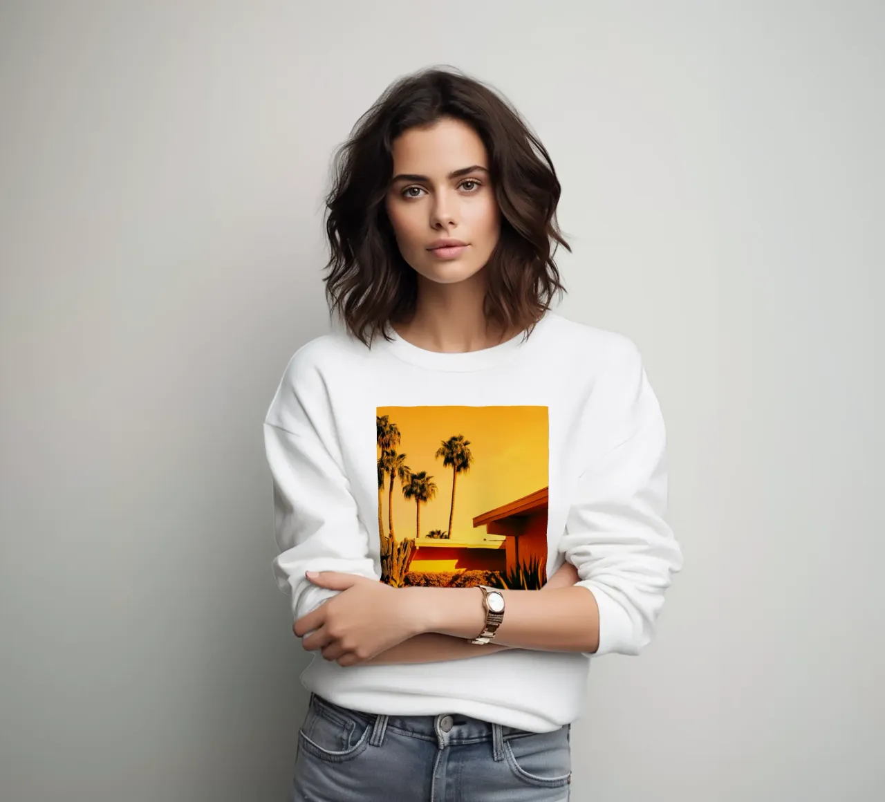 Sun & Palm Spring sudadera de Minimalistic