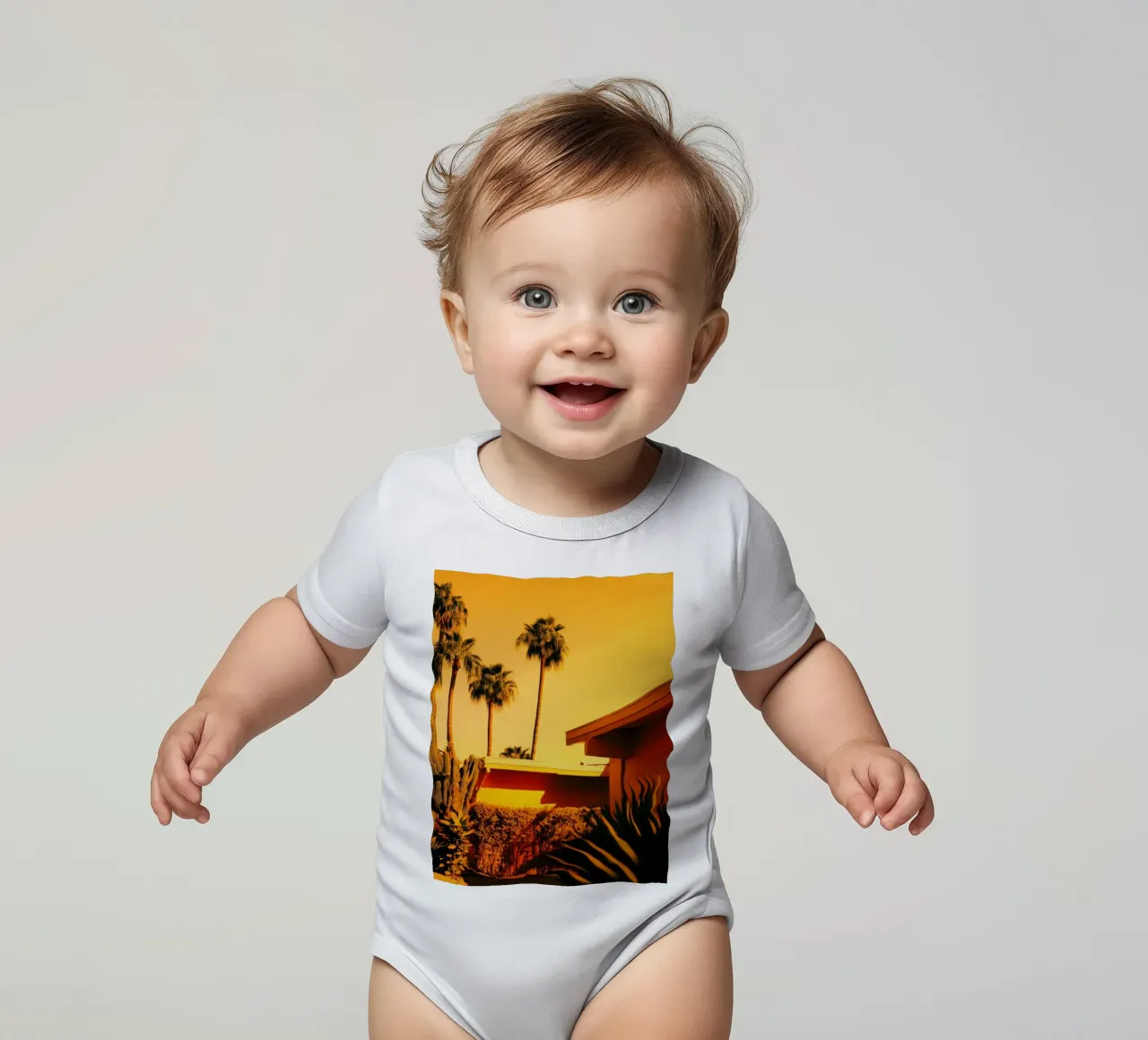 Sun & Palm Spring body neonato maniche corte da Minimalistic