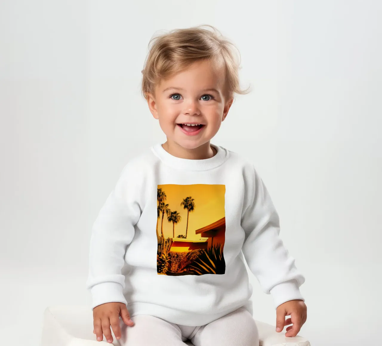 Sun & Palm Spring felpa neonato da Minimalistic