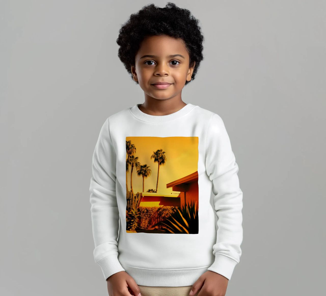 Sun & Palm Spring felpa bambino da Minimalistic