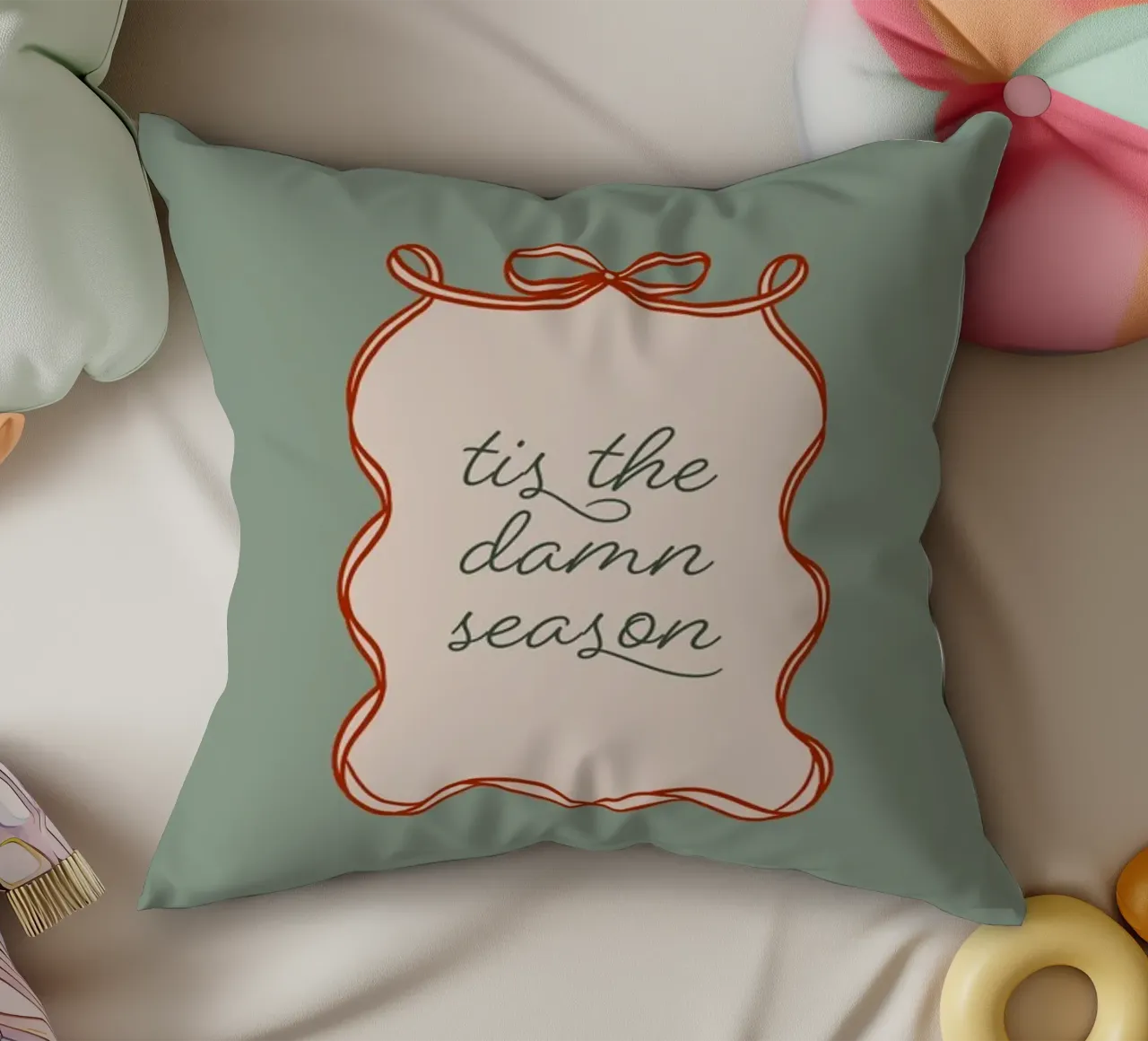 Questa è la stagione dei dannati cuscino da Winter Whispers