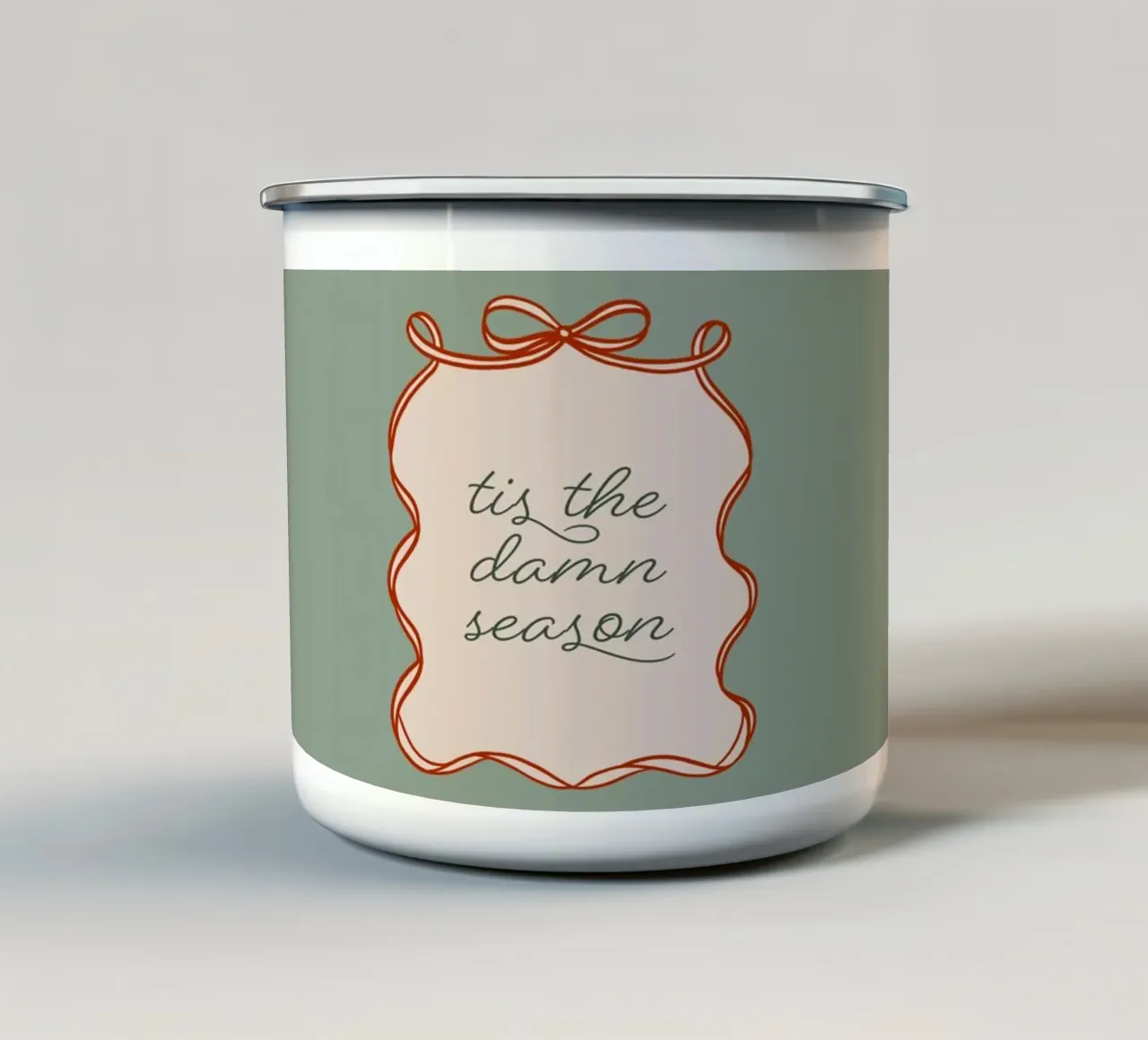 Questa è la stagione dei dannati tazza in smalto da Winter Whispers