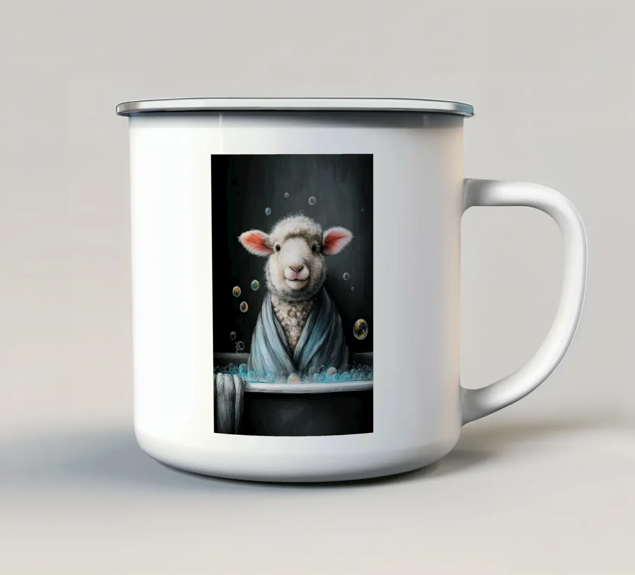 Pecora che fa il bagno tazza in smalto da Aqualine