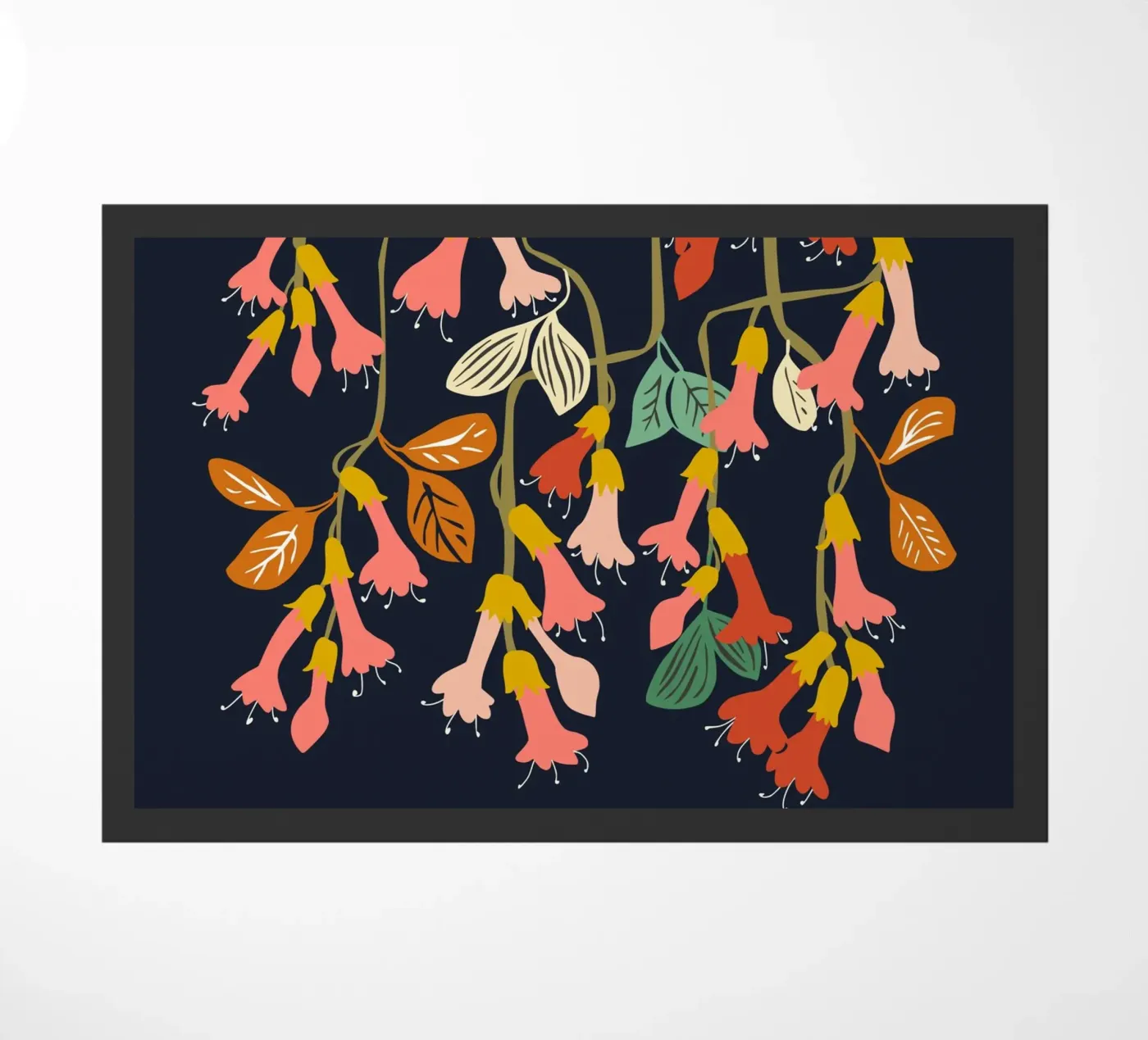 Fuchsia Flower affection Fußmatte von annick