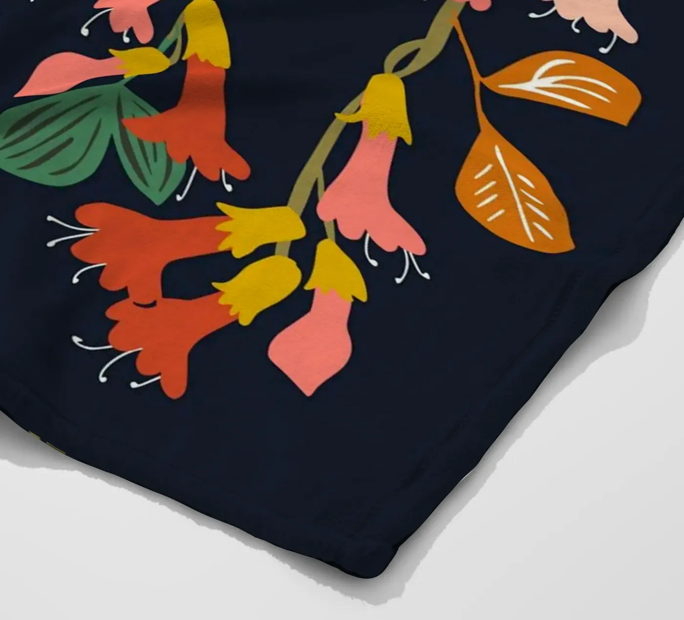 Fuchsia Flower affection fleece blanket by annick