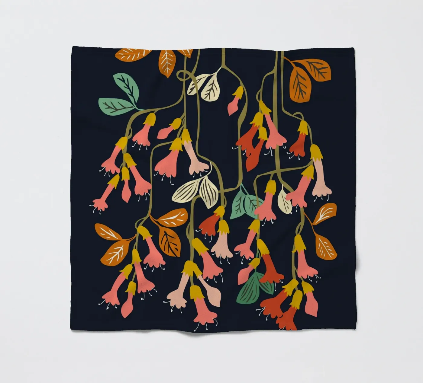 Fuchsia Flower affection fleece blanket by annick