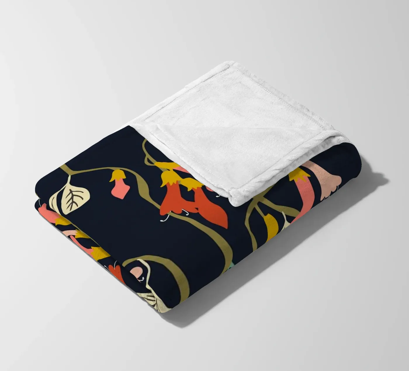 Fuchsia Flower affection fleece blanket by annick