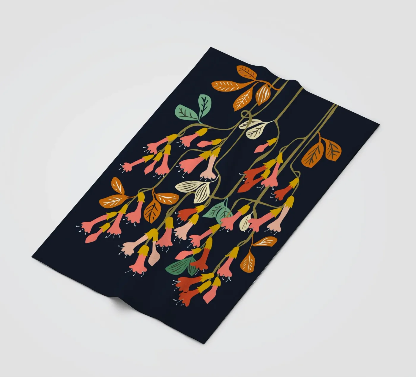 Fuchsia Flower affection fleece blanket by annick