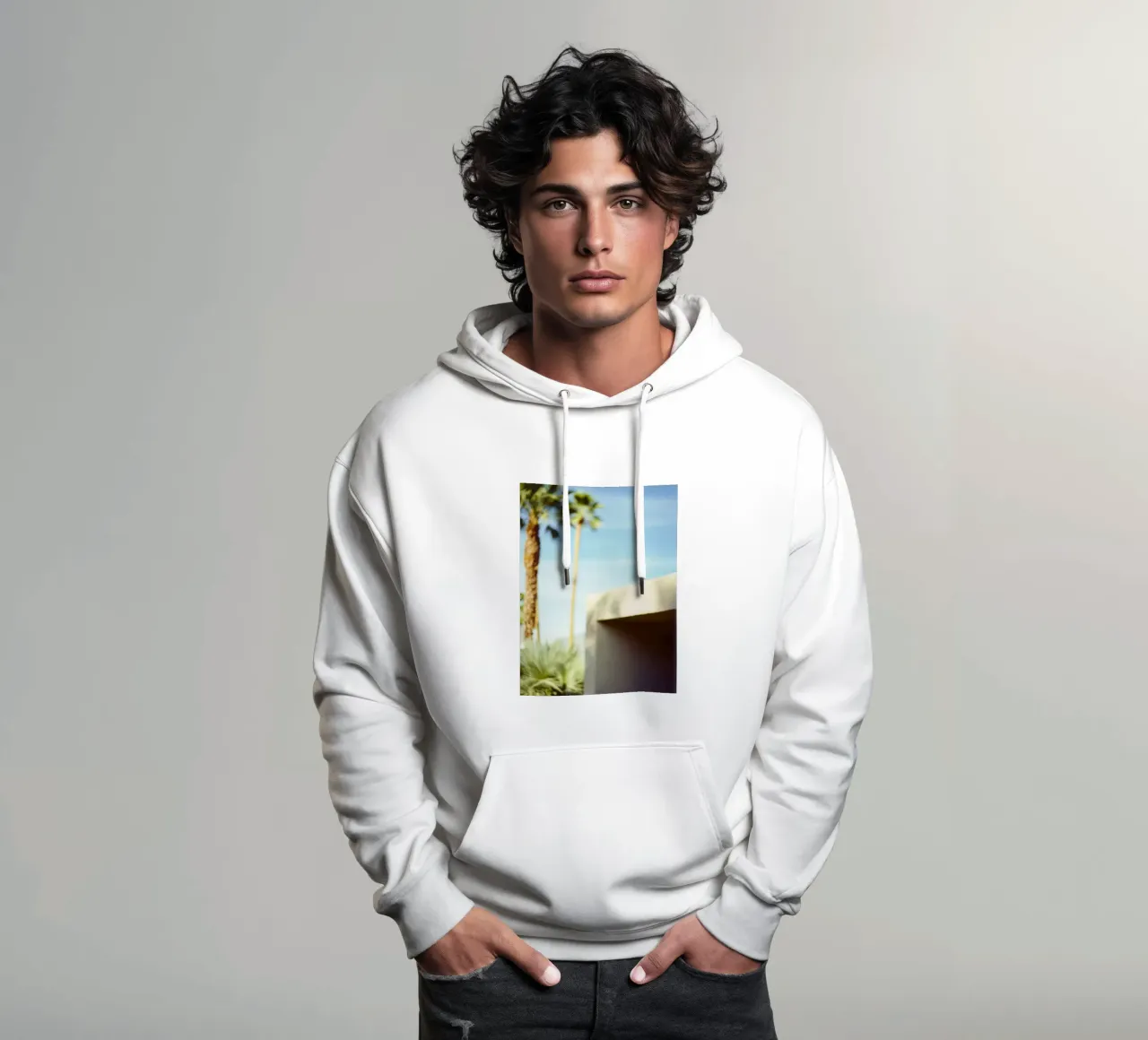 Blue & Palm Spring felpa con cappuccio da Minimalistic