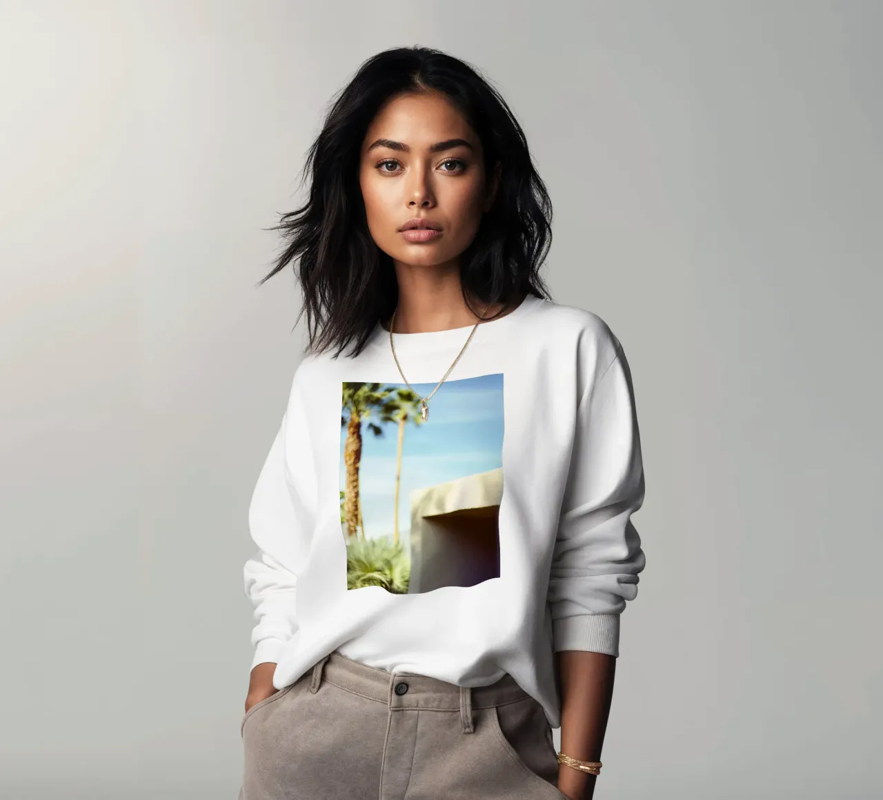 Blue & Palm Spring felpa da Affiches Minimalistes