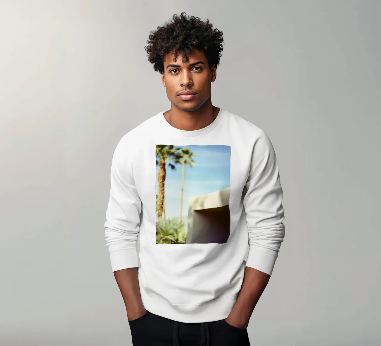 Blue & Palm Spring felpa da Affiches Minimalistes