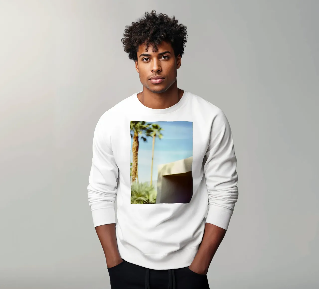 Blue & Palm Spring felpa da Minimalistic