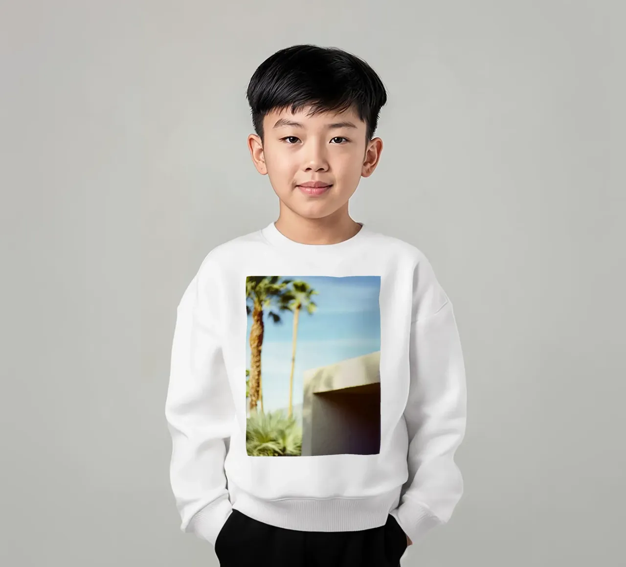 Blue & Palm Spring felpa bambino da Minimalistic