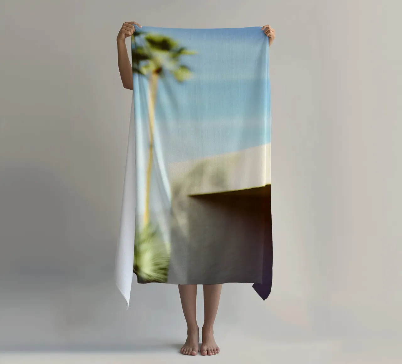 Blue & Palm Spring telo mare da Minimalistic