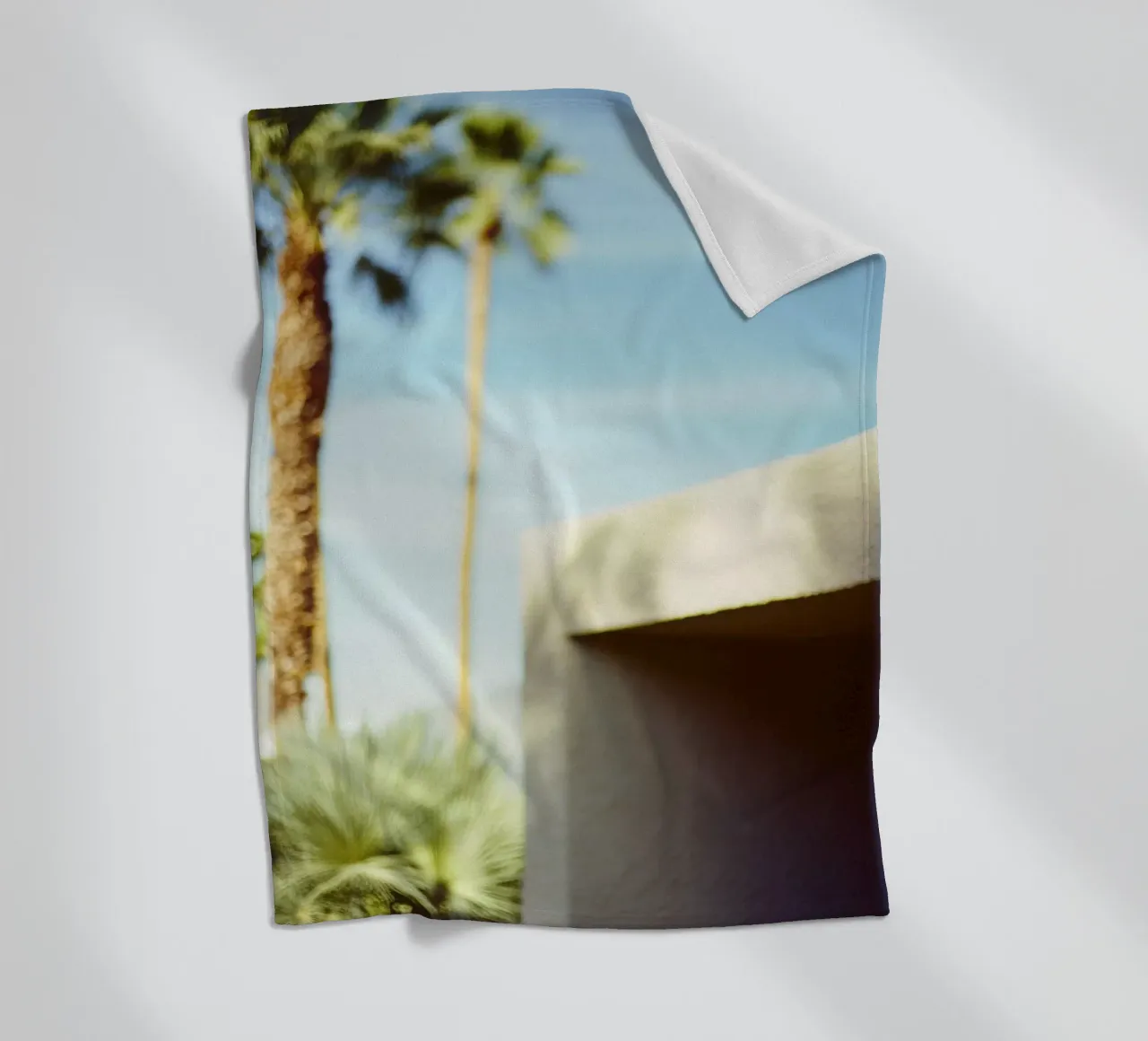 Blue & Palm Spring coperta in pile da Minimalistic
