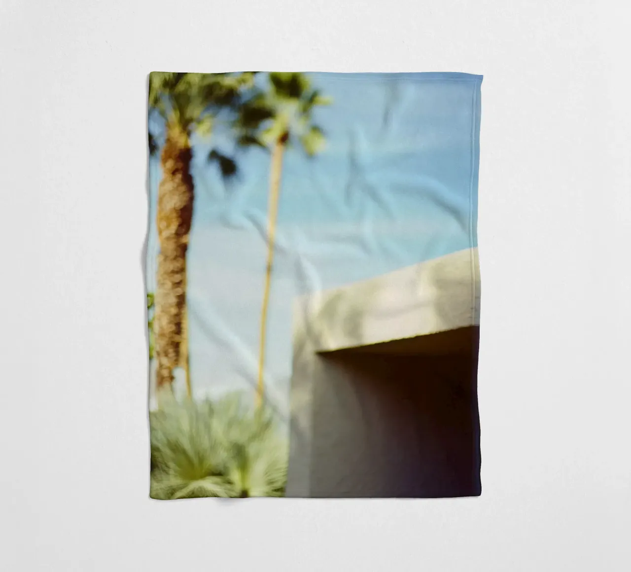 Blue & Palm Spring coperta in pile da Minimalistic