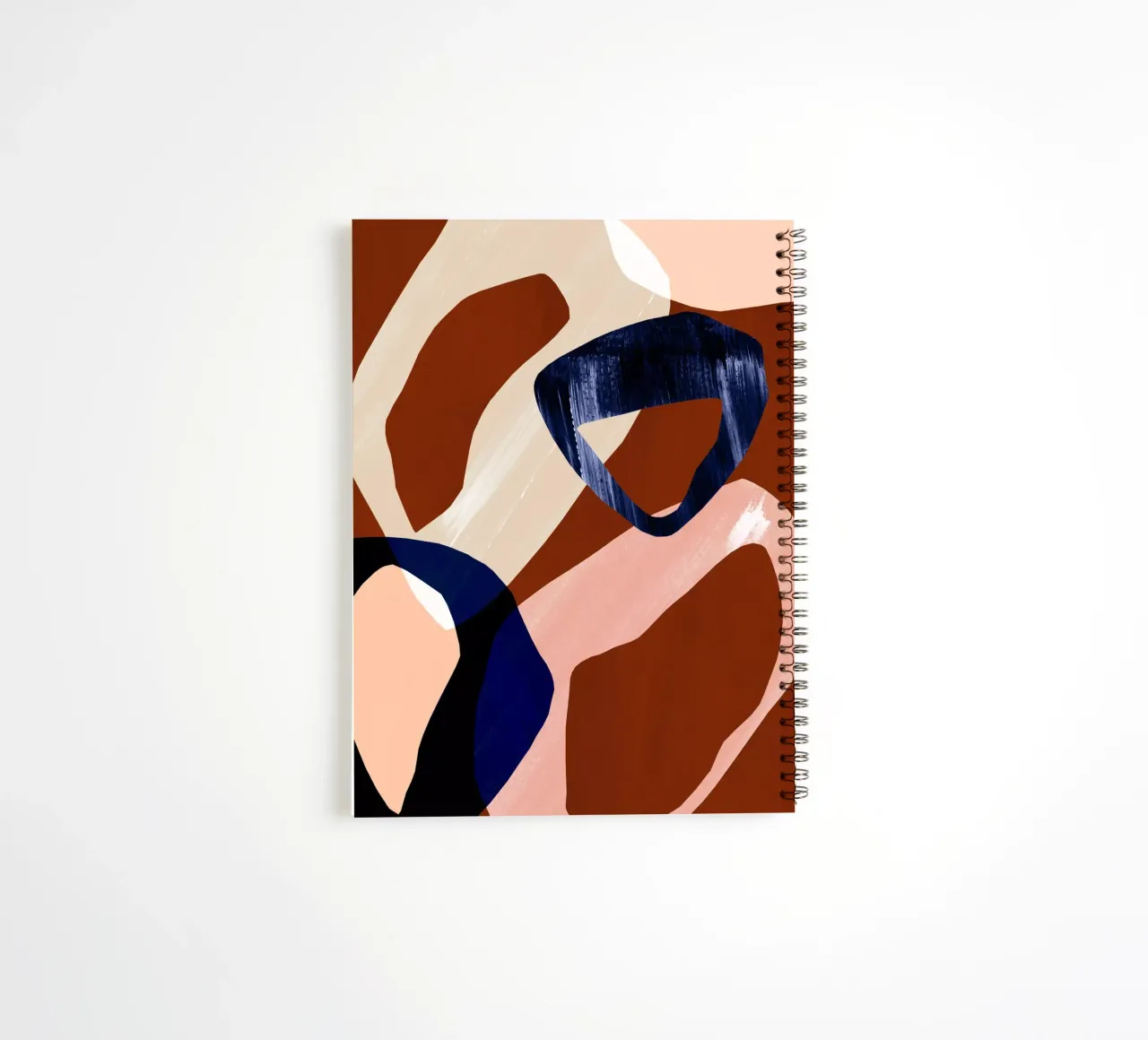 Oversized Red Blue Abstract Print spiral notebook by Violets Print House