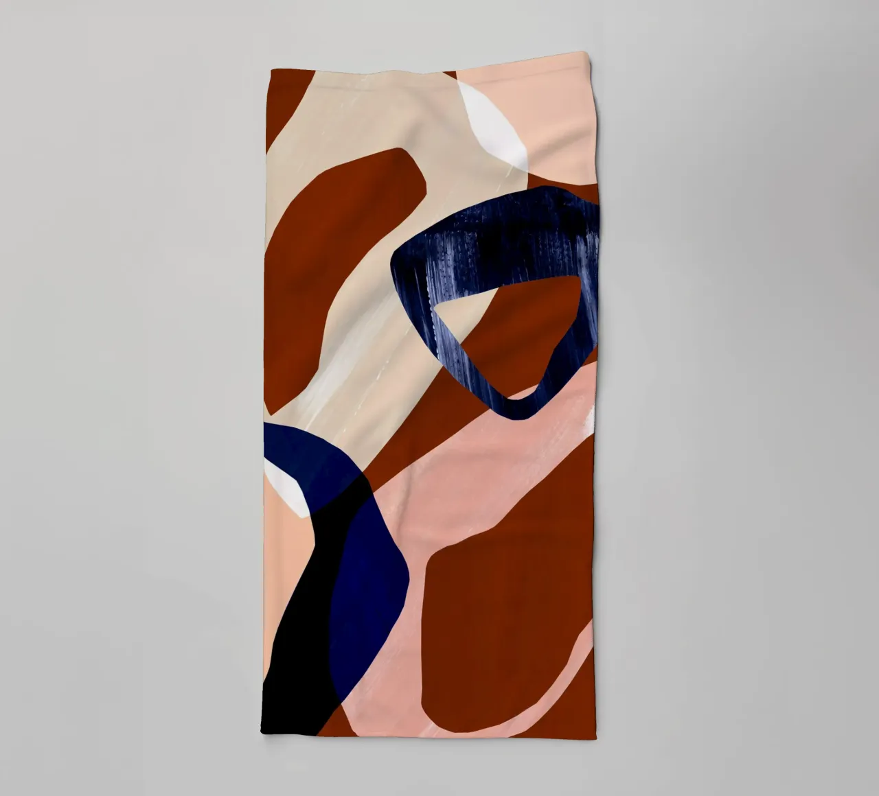 Oversized Rood Blauwe Abstracte Print badhanddoek van Violets Print House