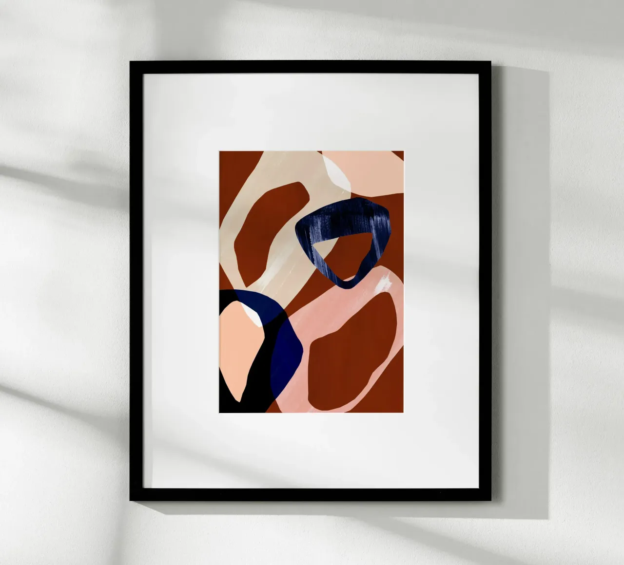 Oversized Rood Blauwe Abstracte Print hahnemühle van Violets Print House