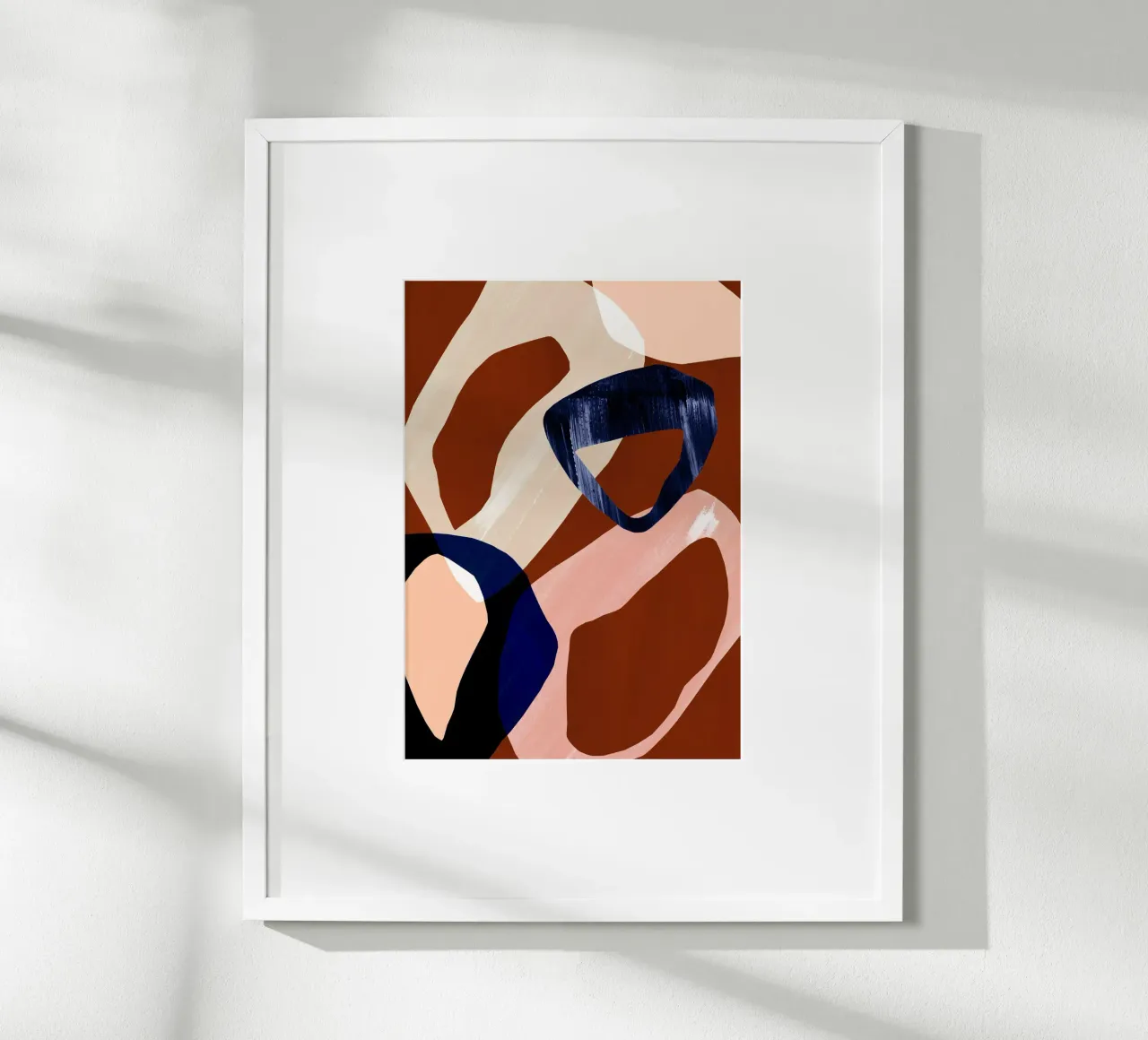 Oversized Rood Blauwe Abstracte Print hahnemühle van Violets Print House