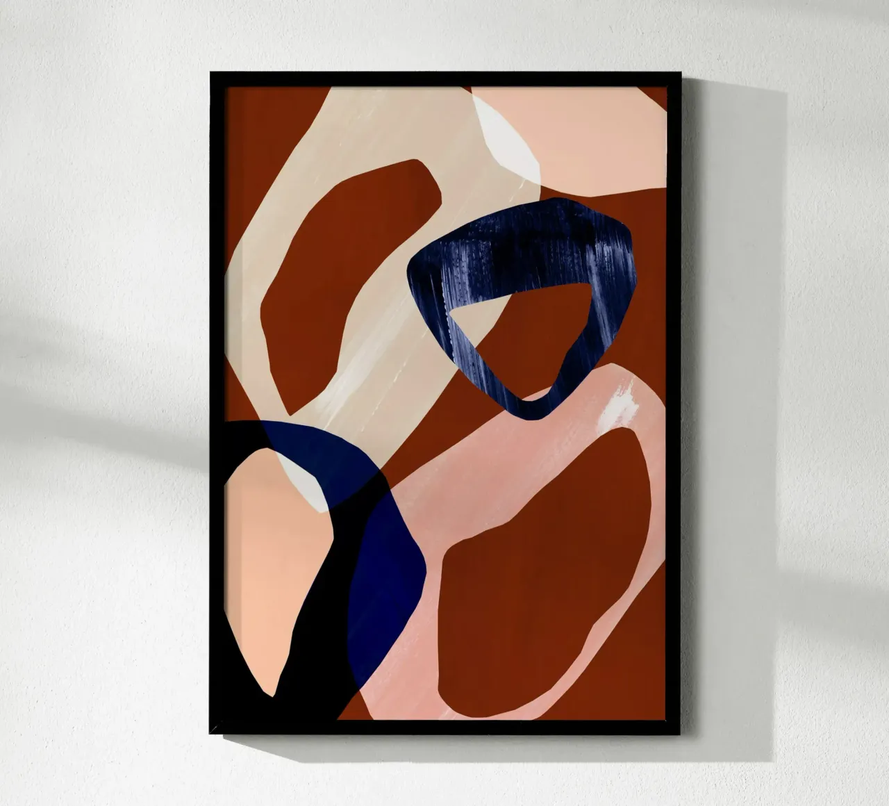 Oversized Rood Blauwe Abstracte Print hahnemühle van Violets Print House