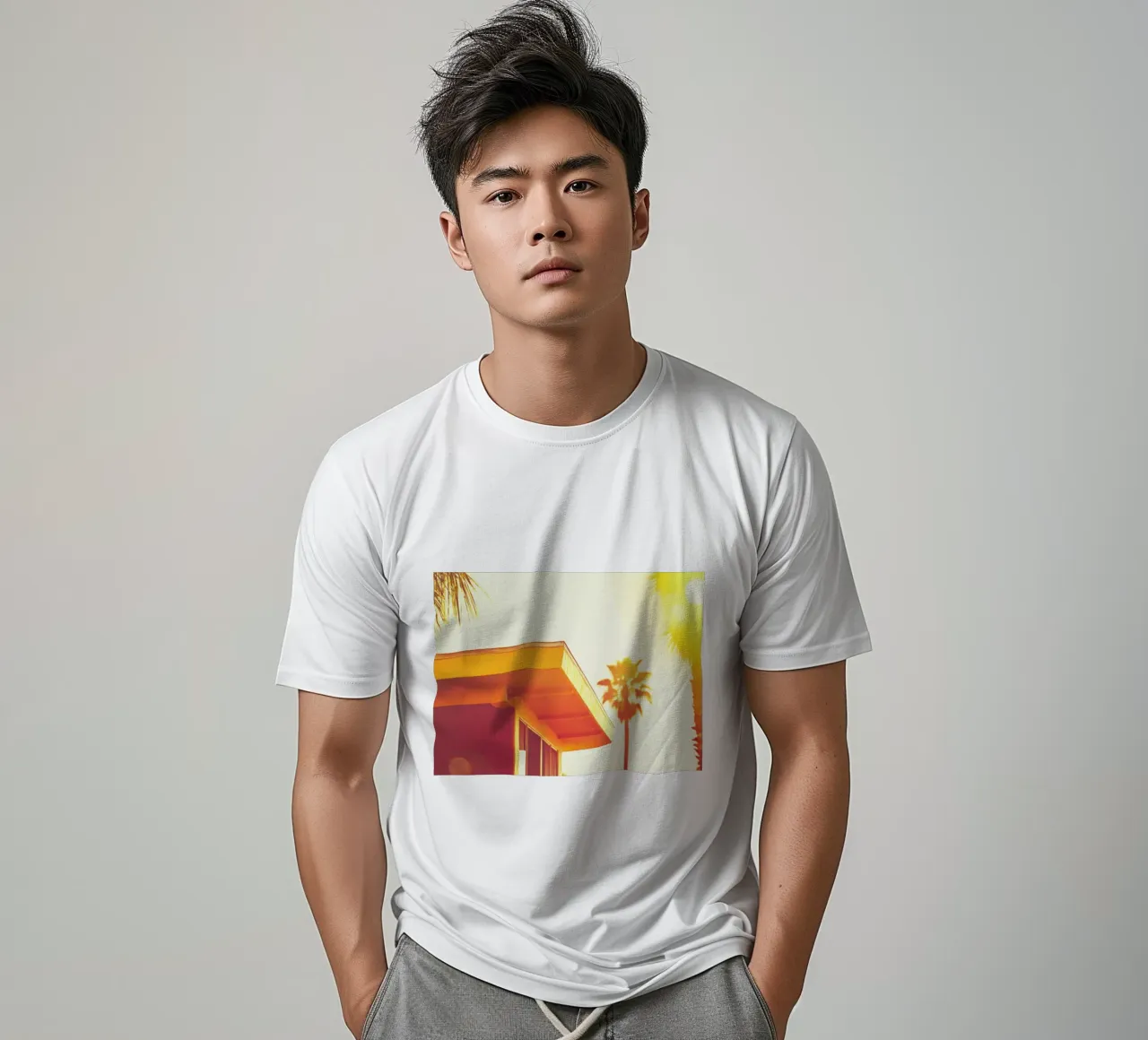 Yellow & Palm Spring t-shirt da Minimalistic