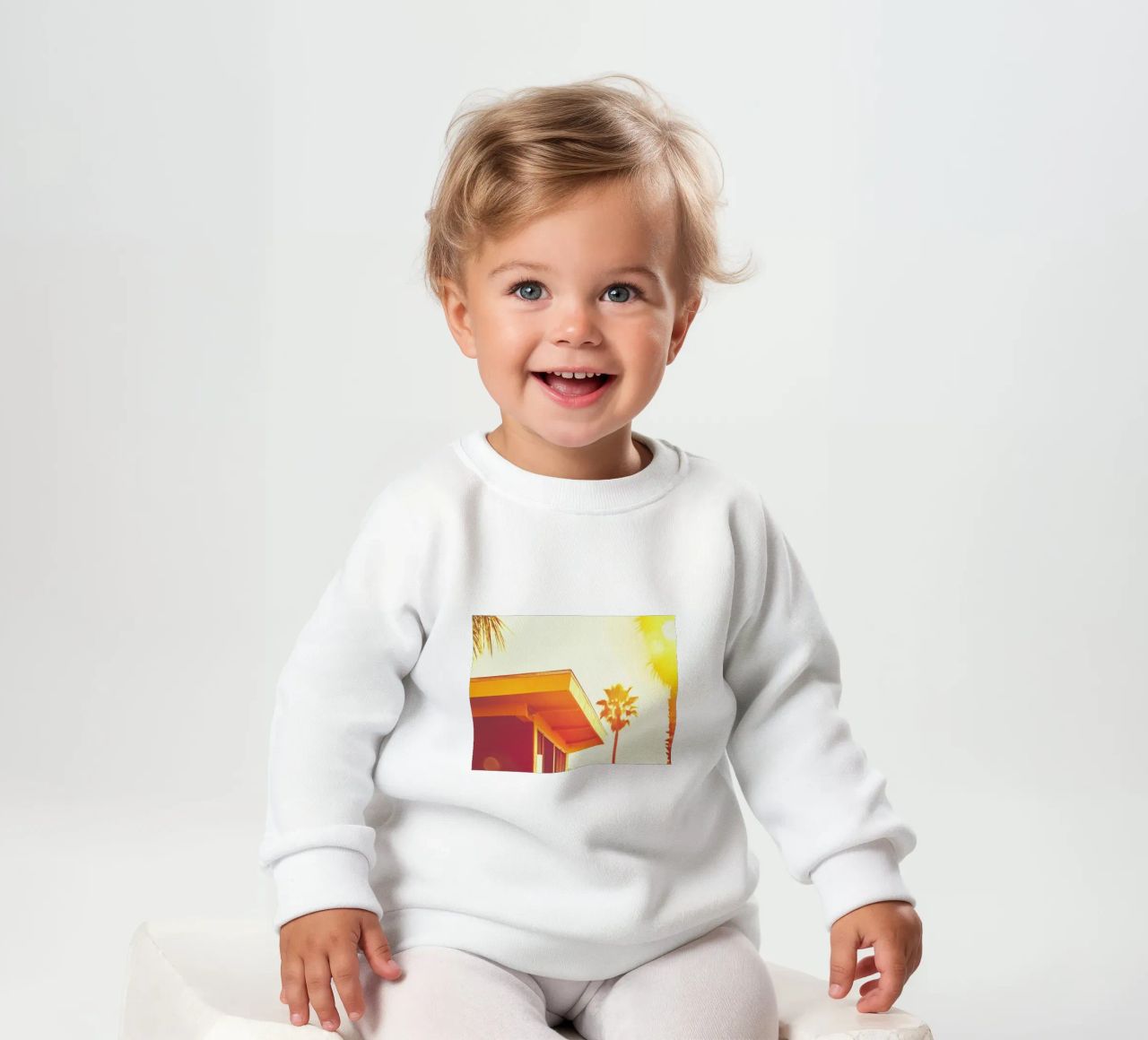 Yellow & Palm Spring felpa neonato da Minimalistic