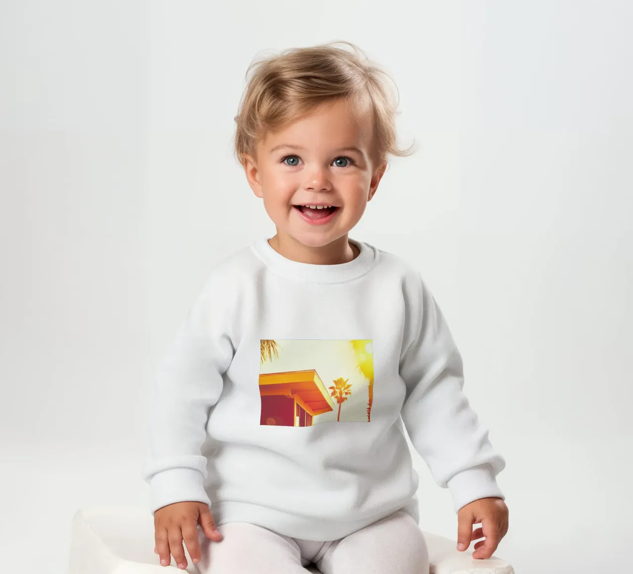 Yellow & Palm Spring felpa neonato da Affiches Minimalistes