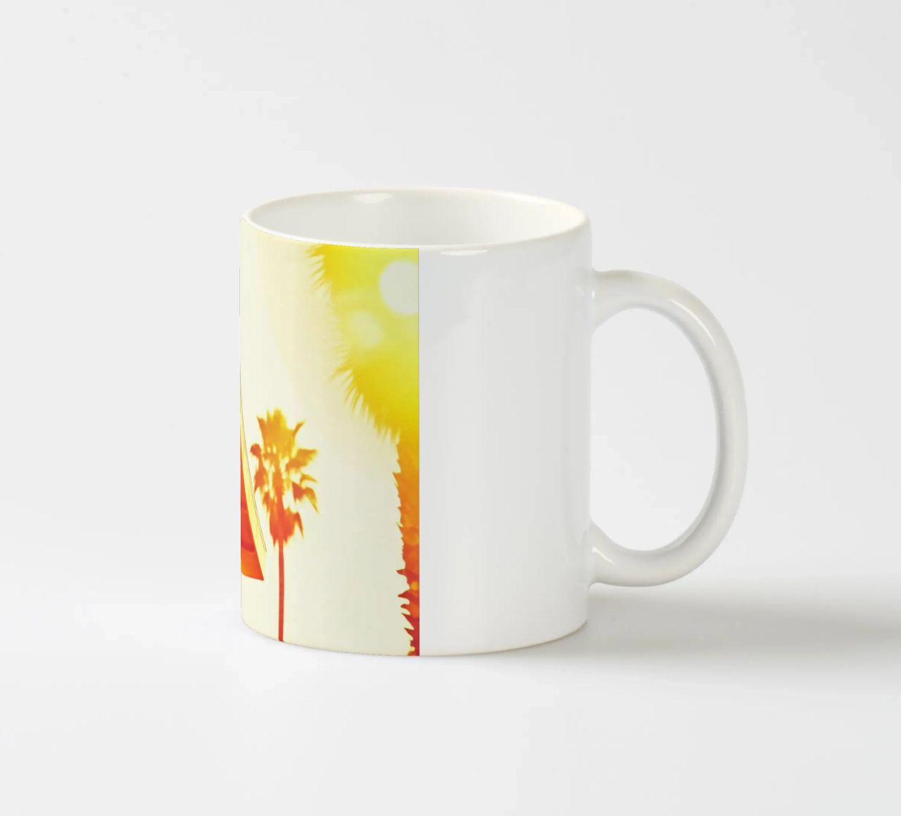 Yellow & Palm Spring tazza in ceramica da Minimalistic