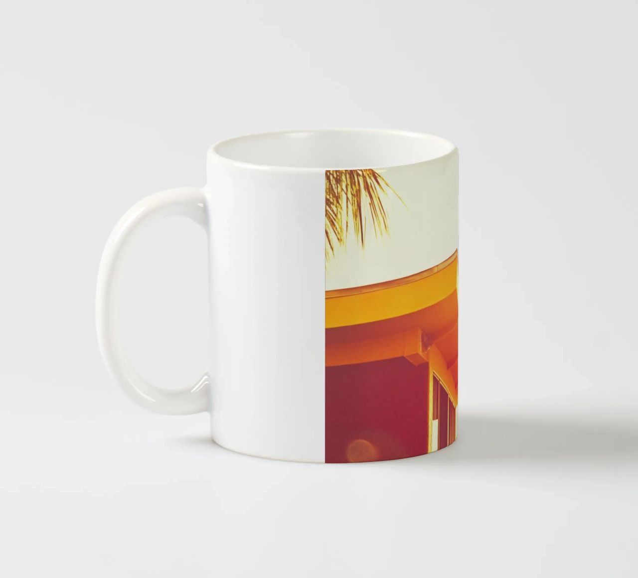 Yellow & Palm Spring tazza in ceramica da Minimalistic