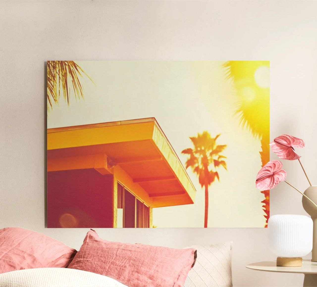 Yellow & Palm Spring pannello forex da Minimalistic