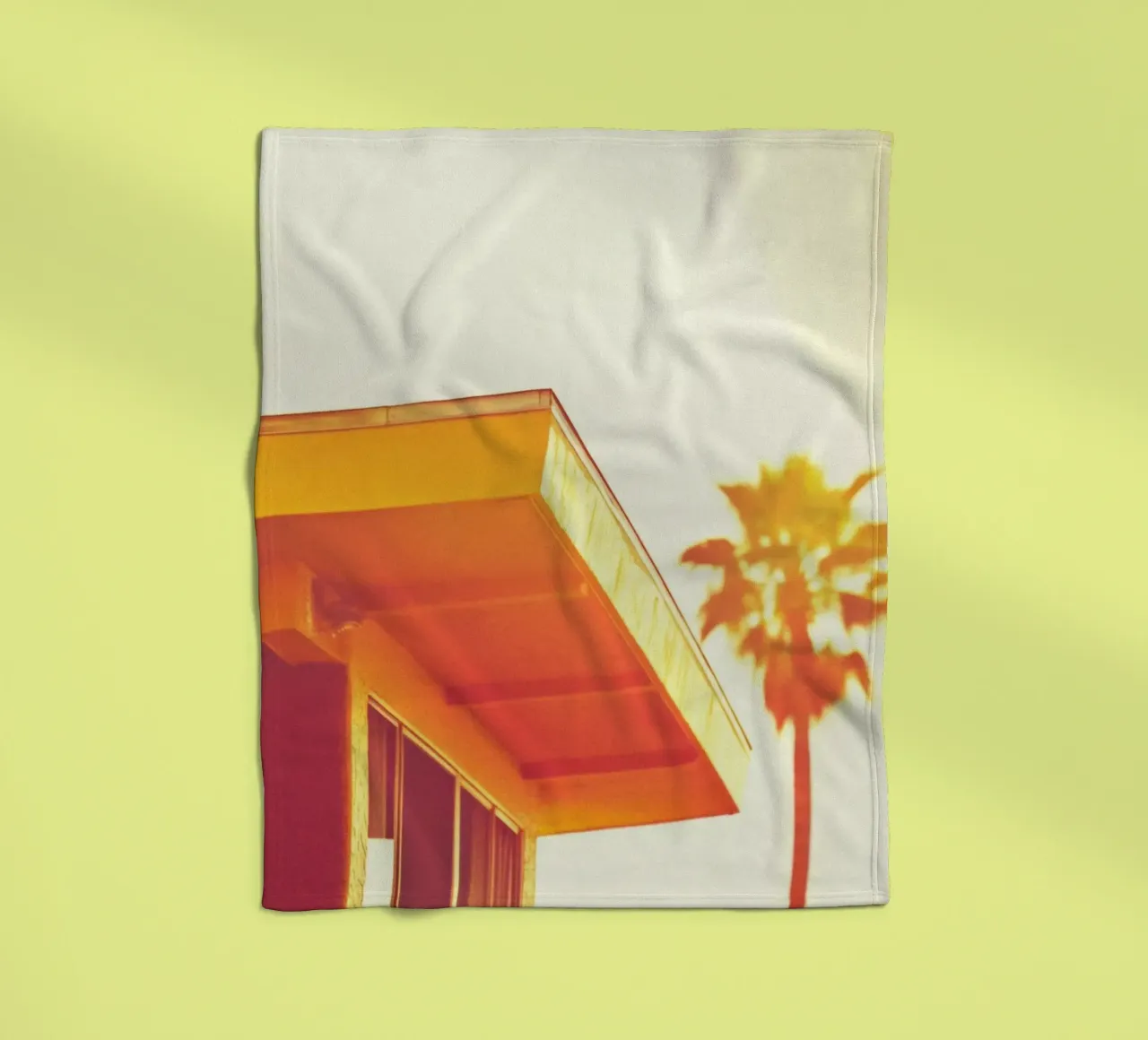 Yellow & Palm Spring coperta in pile da Minimalistic