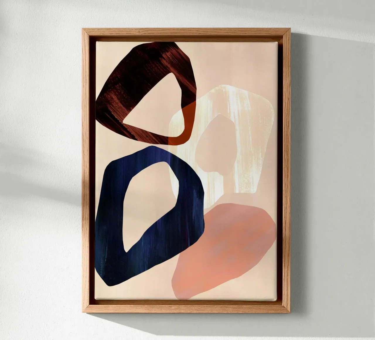 Neutral Oversized Abstracte Kunstdruk canvas van Violets Print House