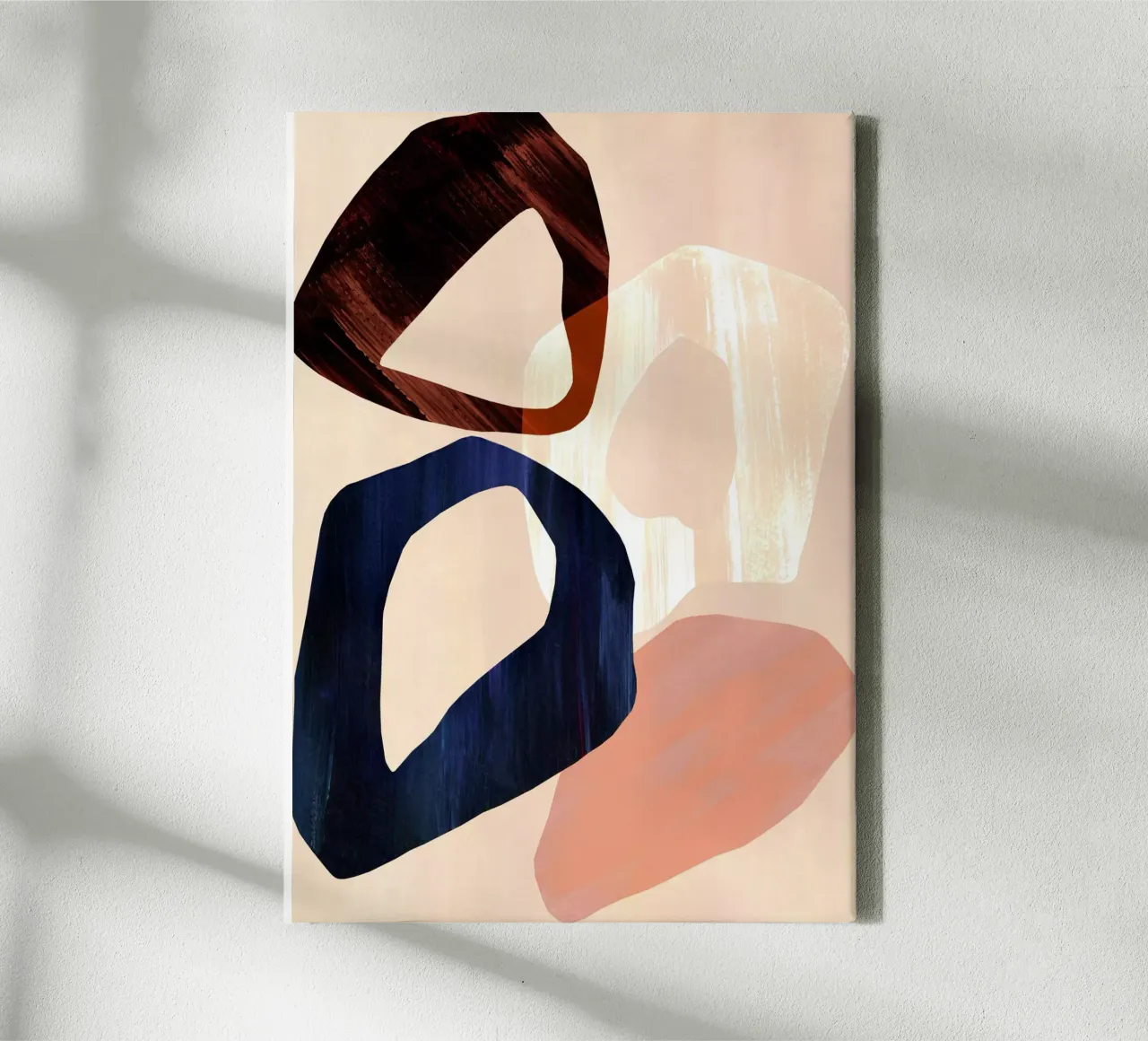 Neutral Oversized Abstracte Kunstdruk canvas van Violets Print House