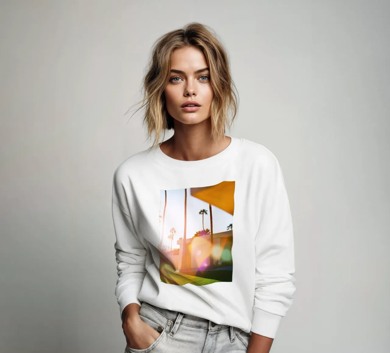 Flou & Palm Spring felpa da Affiches Minimalistes