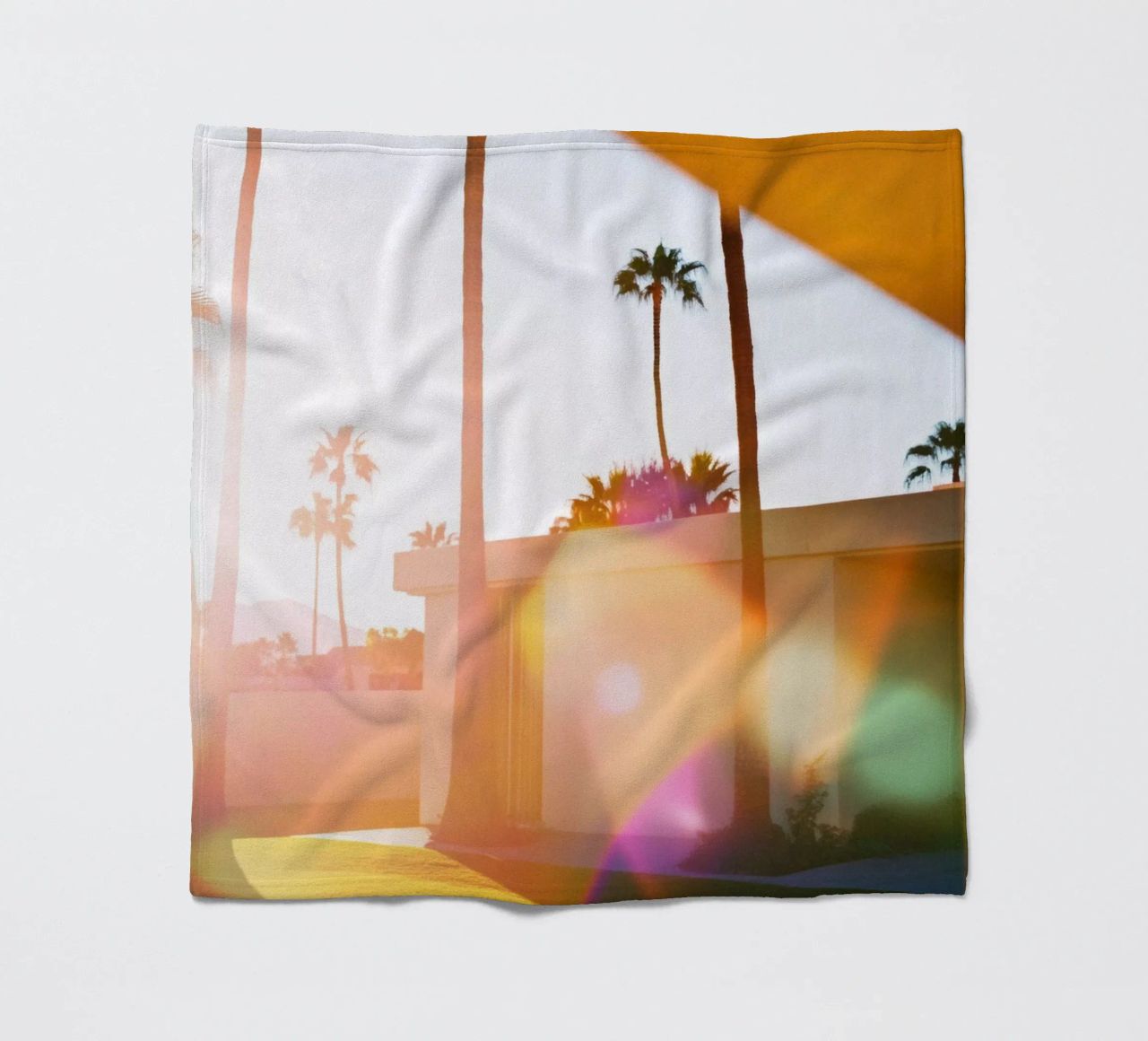 Flou & Palm Spring coperta in pile da Minimalistic