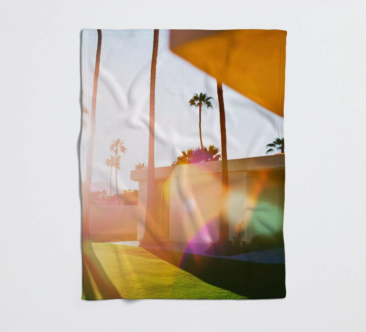 Flou & Palm Spring coperta in pile da Minimalistic