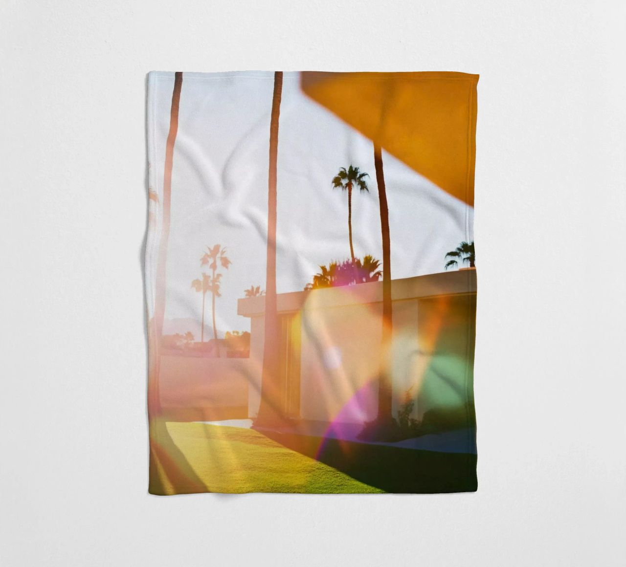 Flou & Palm Spring coperta in pile da Minimalistic