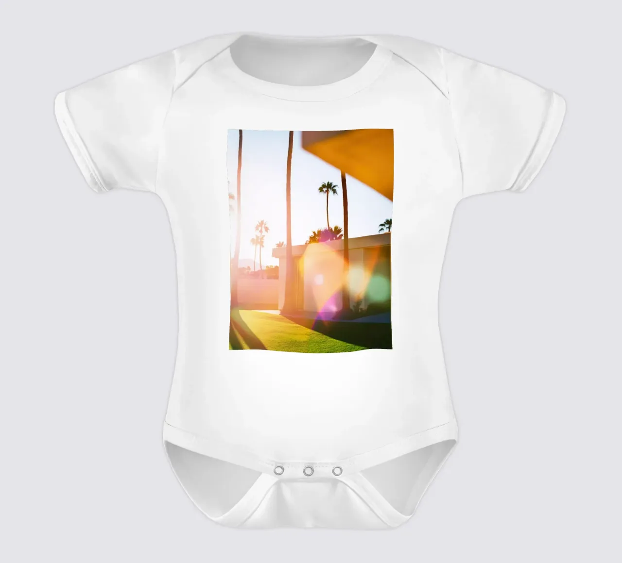 Flou & Palm Spring body neonato maniche corte da Minimalistic