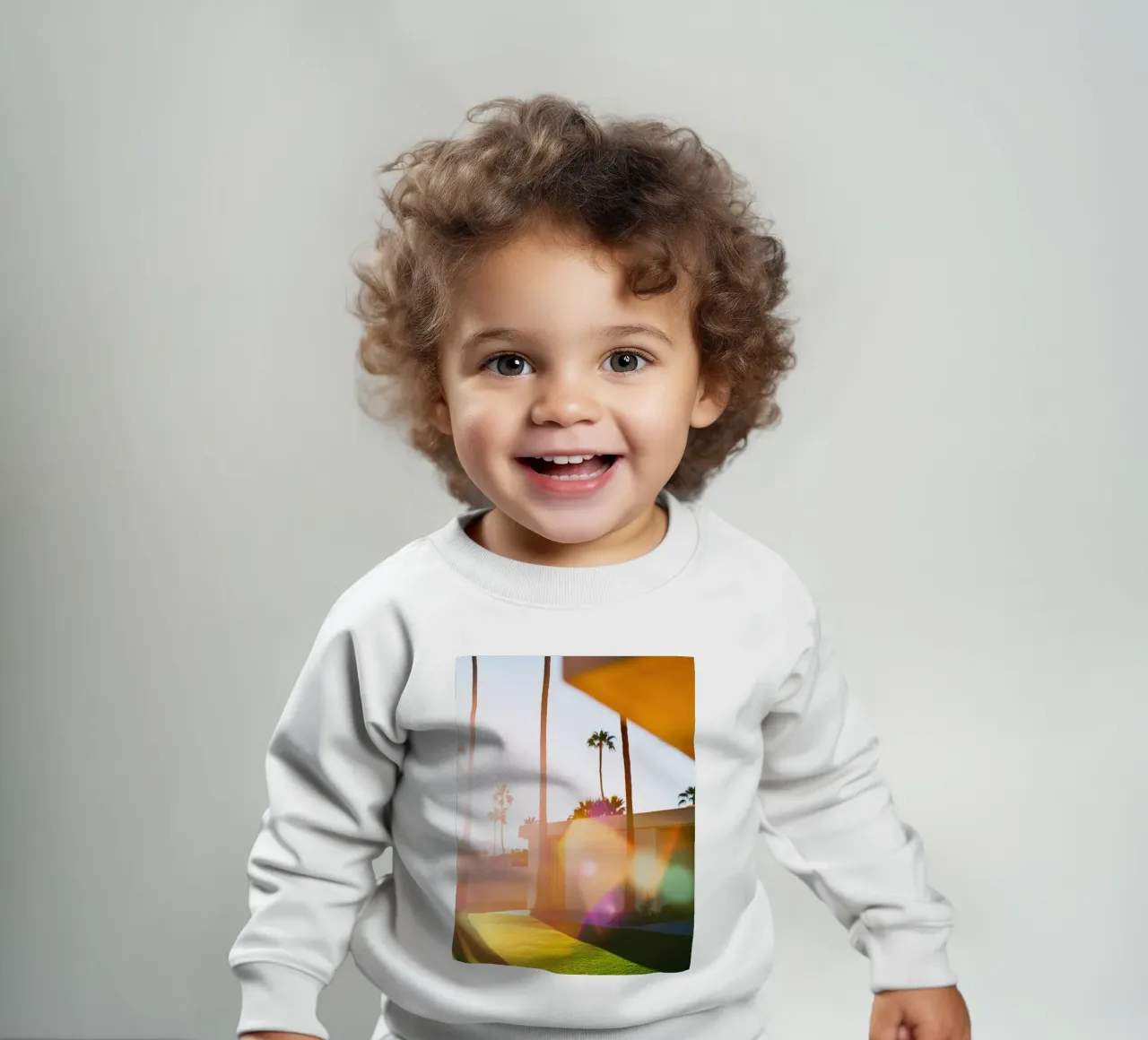 Flou & Palm Spring baby sweatshirt van Minimalistic