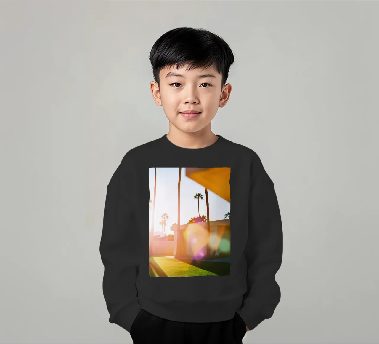 Flou & Palm Spring felpa bambino da Affiches Minimalistes