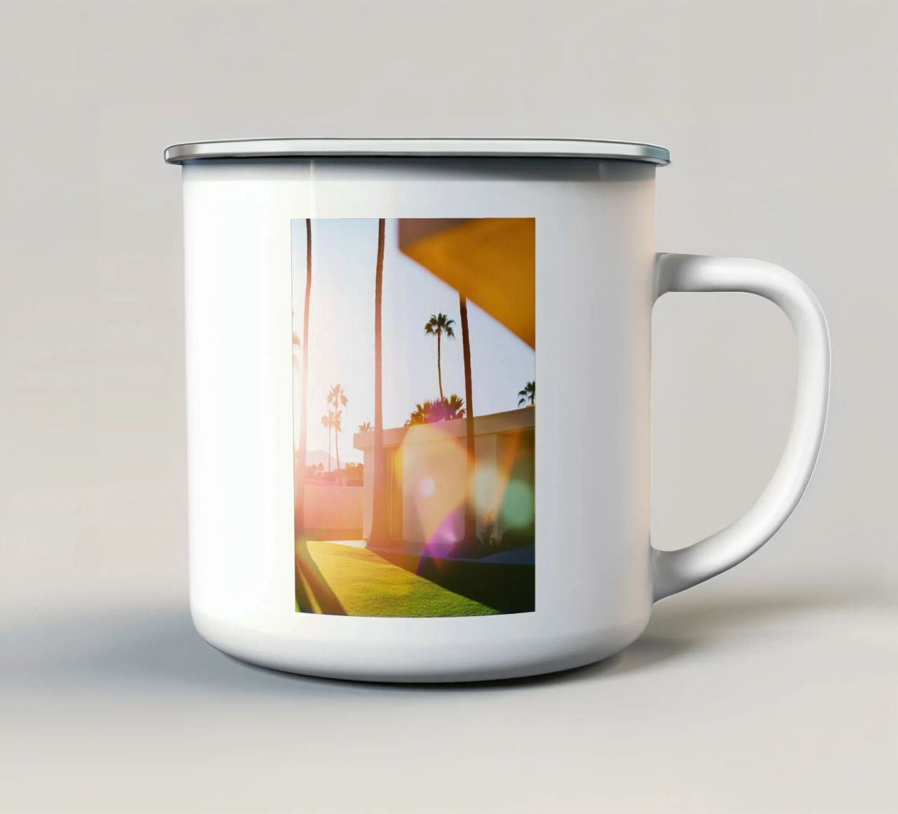 Flou & Palm Spring tazza in smalto da Minimalistic